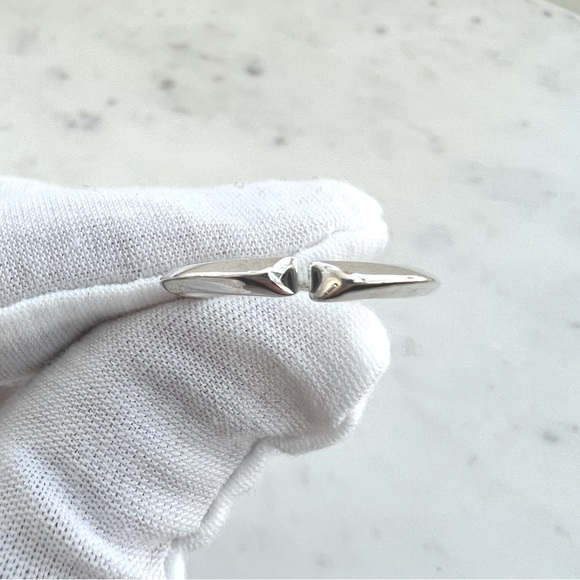 Sale $12 Firm! .925 Sterling Silver Heart Open Ended Ring - Picture 7 of 17